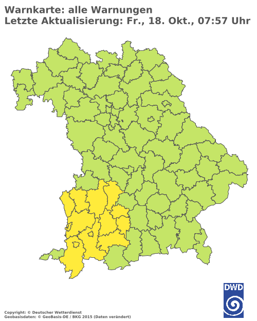 Aktuelle Wetterwarnungen für  Cham