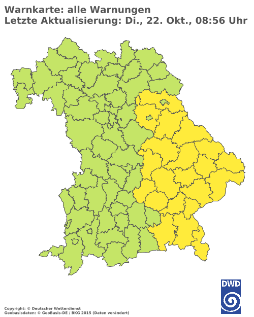 Aktuelle Wetterwarnungen für  Cham