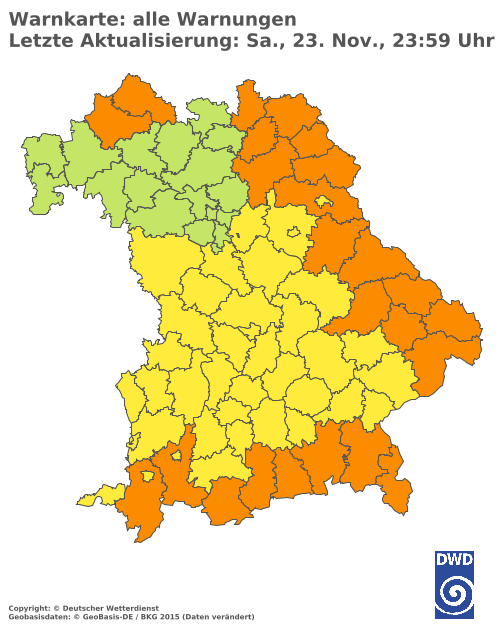 Aktuelle Wetterwarnungen für  Cham