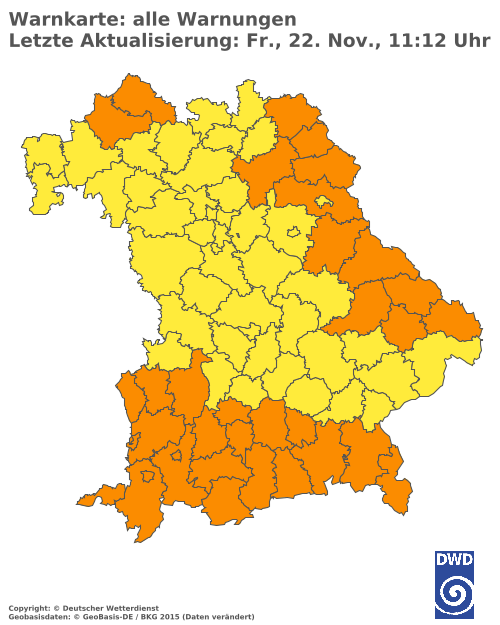 Aktuelle Wetterwarnungen für  Cham