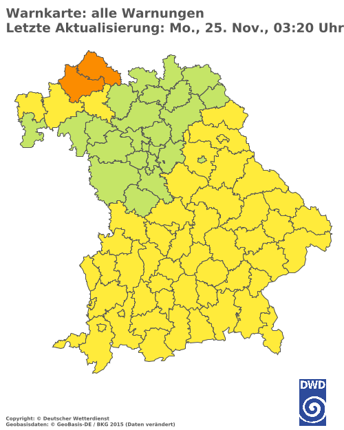 Aktuelle Wetterwarnungen für  Cham