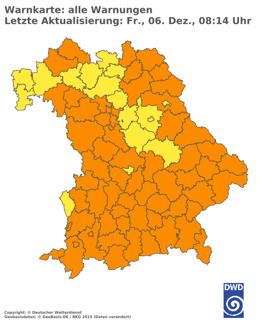 Aktuelle Wetterwarnungen für  Cham