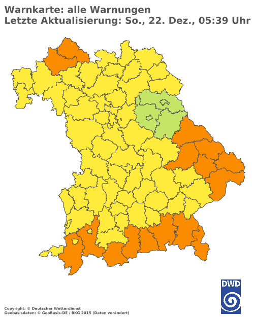 Aktuelle Wetterwarnungen für  Cham