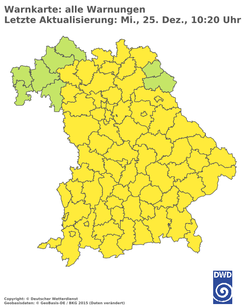 Aktuelle Wetterwarnungen für  Cham