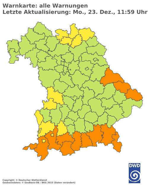 Aktuelle Wetterwarnungen für  Cham