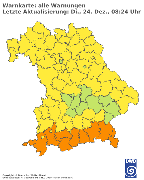 Aktuelle Wetterwarnungen für  Cham