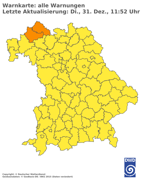 Aktuelle Wetterwarnungen für  Cham