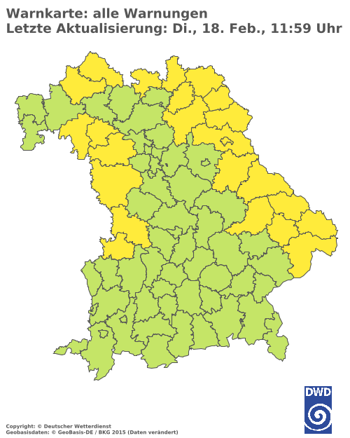 Aktuelle Wetterwarnungen für  Cham